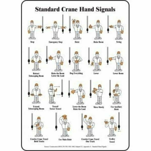 Accuform SAFETY SIGN  STANDARD CRANE HAND MEQM540XL MEQM540XL